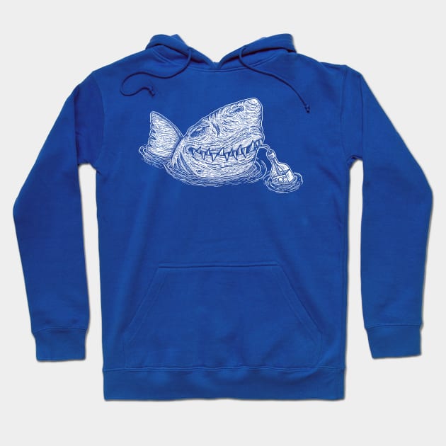 Shark Drinking Poison Hoodie by 10tacled